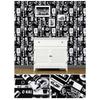 HaoHome Waterproof Peel and Stick Wallpaper White Black Contact Paper Self Adhesive Decor Fashion Dormitory Cabinet Decor