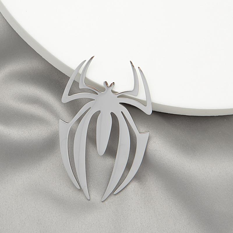 Personalized Stainless Steel Animal Brooch Butterfly Spider Pin Cold Wind Suit Accessories