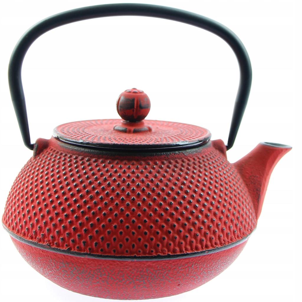 Kettle 0.8L Cast Iron Teapot Infuser Tea Strainer Set + Warmer