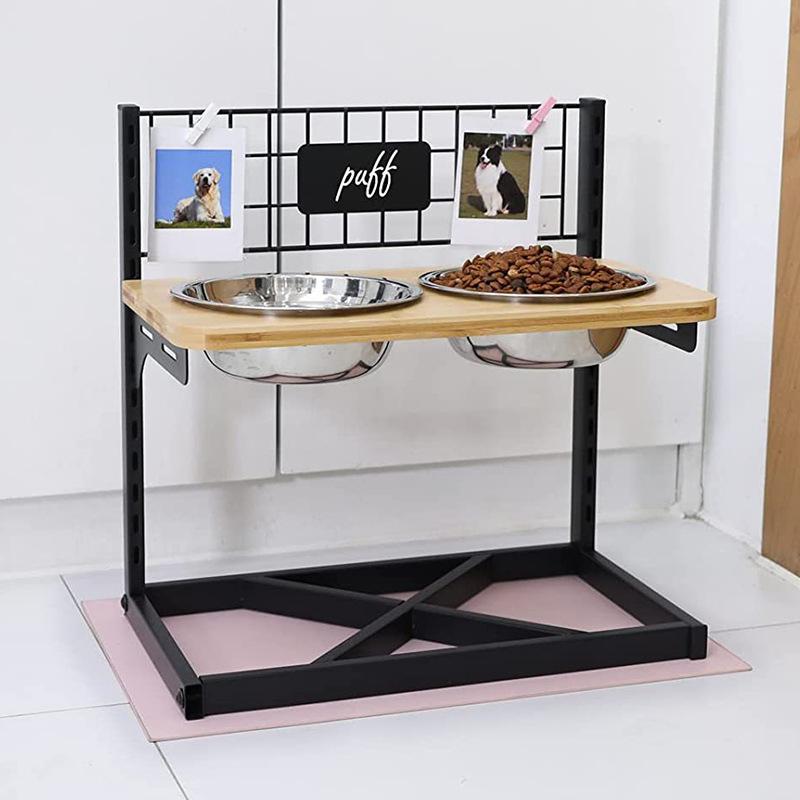 Podwyższone miski dla psa Podniesiona miska dla zwierzęcia z 2 miskami ze stali nierdzewnej Karmnik dla zwierząt Miski na karmę dla psa dla kotów Szczeniąt Małych Średnich Dużych Psów
