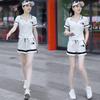 Fashionable Casual Suit for Women in Summer, Slimming Down, Fashionable Sportswear, Short-sleeved Shorts Suit, Two-piece Set
