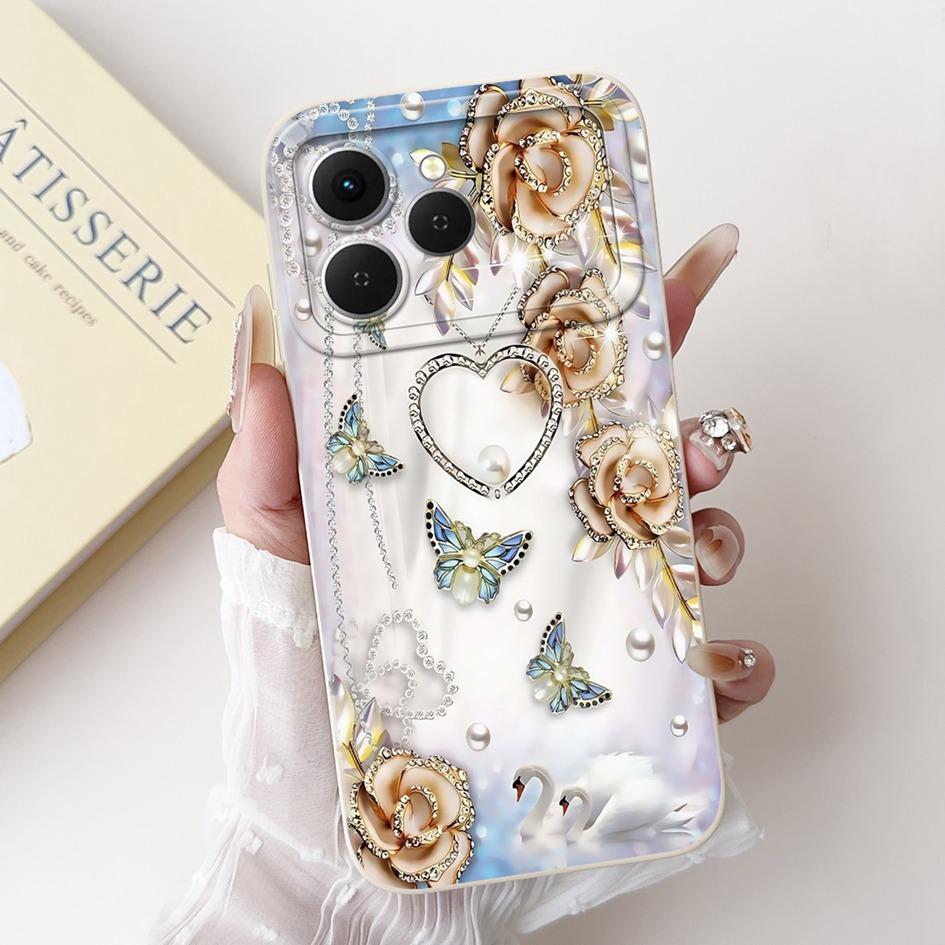 For Tecno Spark 40 Case Popular Cartoon Space Soft Silicone Camera protection Phone Cover For Tecno Spark 40C Spark40 4G Housing