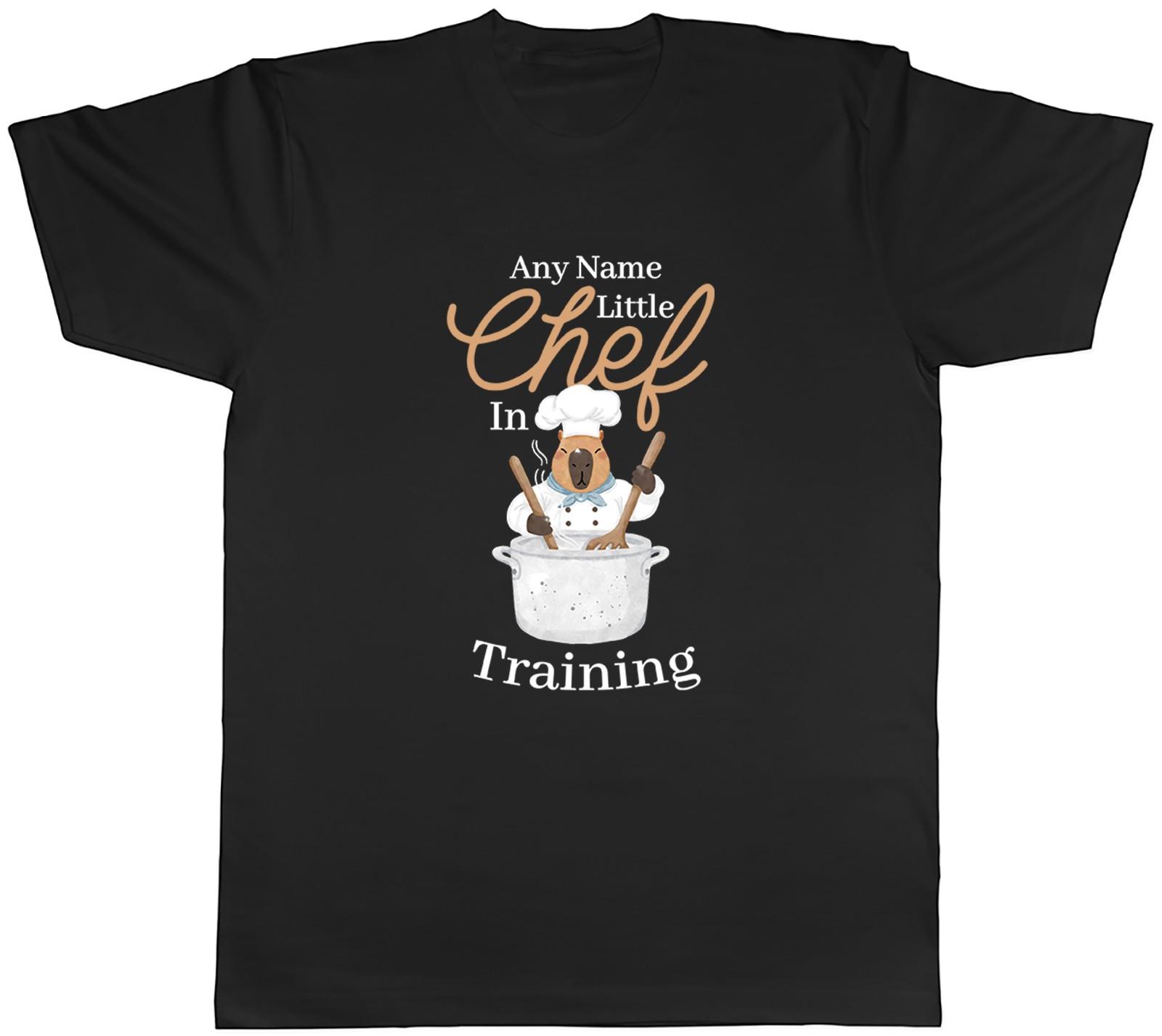 Personalised Any Name Little Chef in Training Mens T-Shirt Tee Gift Top XL
