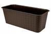 Balcony Flowerpot Rattan Box Brown 40 Cm