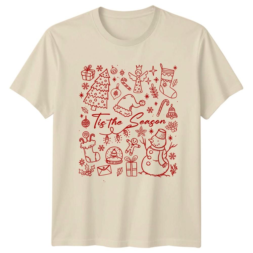 Tis The Season Christmas Holiday Unisexs TShirt Unisexs Tee Graphic Unisex Top