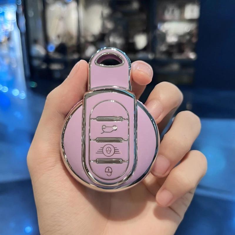 TPU Car Key Case Cover for BMW MINI COOPER CLUBMAN COUNTRYMAN F54 F55 F56 F57 F60 Auto Shell Fob Protector Accessories