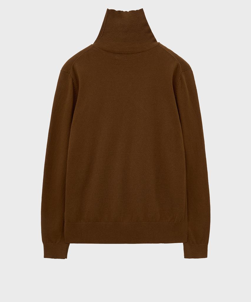 NOIRER Cashmere Cotton Turtleneck (Brown)