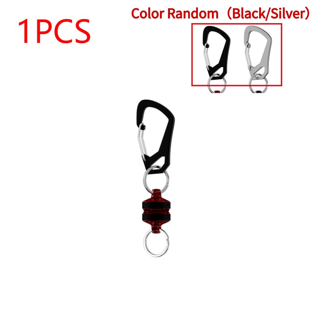 

1-4 шт., магнитный держатель для сетки с карабином, магнитный держатель для сетки, брелок, прочные аксессуары для рыбалки с защитой от падения CHINA