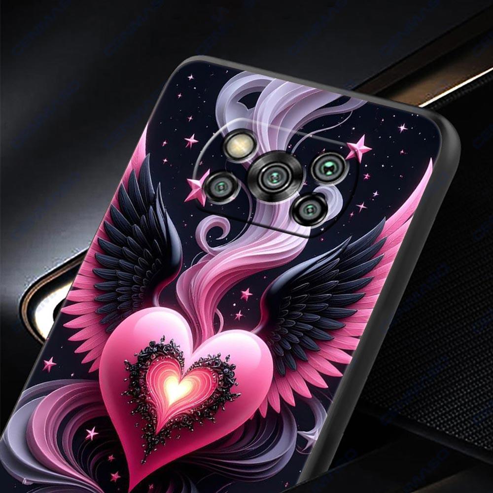 Colored Love Heart Printed Phone Case Cover  for Xiaomi Poco F7 Ultra F6 F5 F4 F3 X6 X5 X4 X3 NFC C51 C55 M4 GT Soft TPU Shell