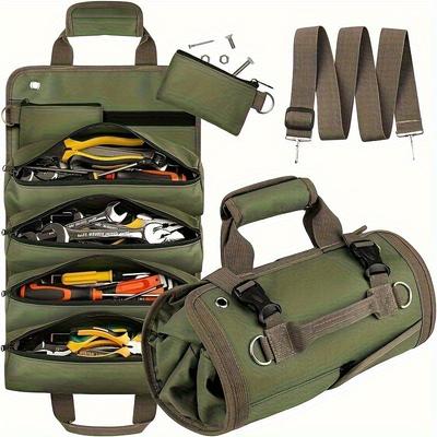 Multifunctionele Gereedschapstas Hoge Kwaliteit Professioneel Multi-Pocket Hardware Gereedschapsetui Oprolbaar Draagbaar Kleine Gereedschap Organizer Tas