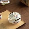 210ml Hand Painted Butterfly Hand Grab Teapot Boutique Tea Infuser Pot Tea Maker Kettle With Strainer Tea Ceremony Collection