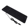 Small Wired Keyboard Multifunctional Zero Latency Quiet Round Keys Compact USB Laptop Keyboard