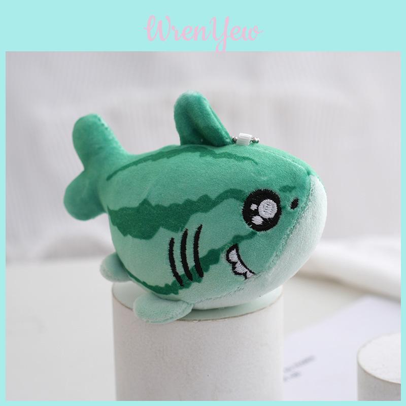 Trendy Shark Plush Toy Shark Fork Doll Shark Watermelon Figurine