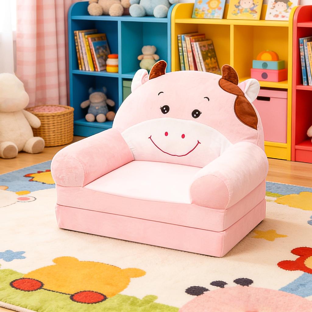Divano Pieghevole per Bambini Sedia Seggiolino per Bebè Imbottito in Schiuma Divano per Dormire per Bambini Piccoli Poltrona da Lettura per Leggere Rilassarsi Cameretta dei Bambini
