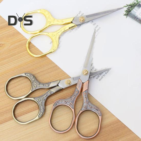 Vintage Chinese Style Sewing Scissors Heavy Duty Stainless Steel Sharp Blade Multipurpose Tailor Scissors DIY Embroidery Arts Crafts Crochet Yarn