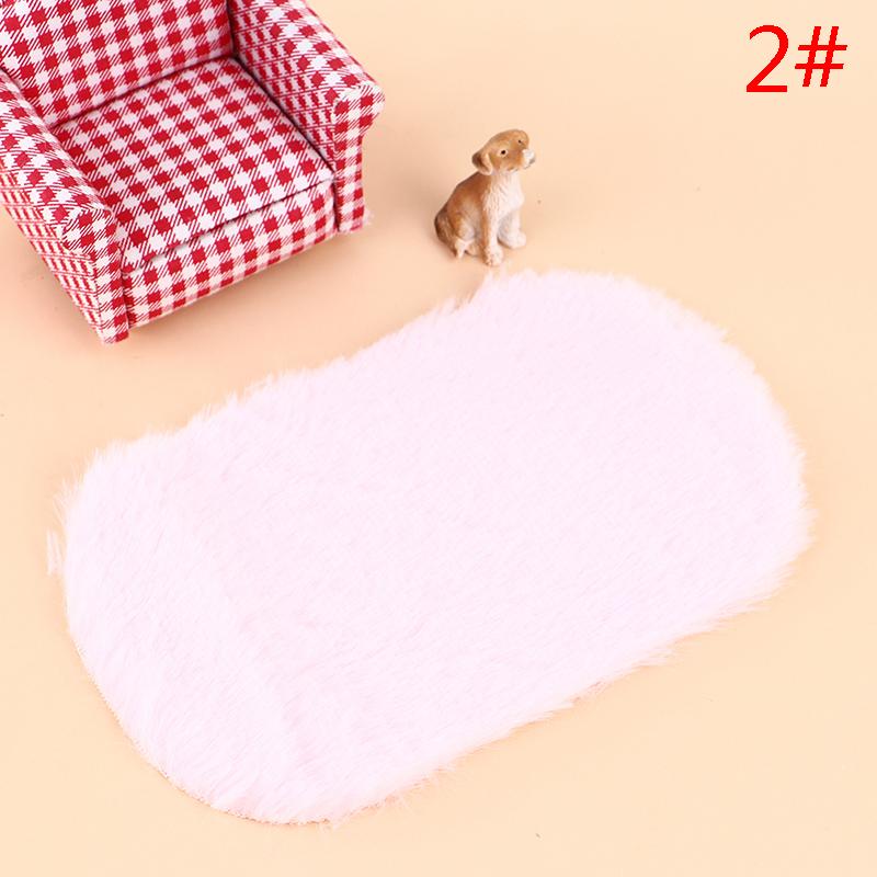 

1:12 миниатюрный плюшевый коврик для кукольного домика, коврик для гостиной, домашняя мебель, декор