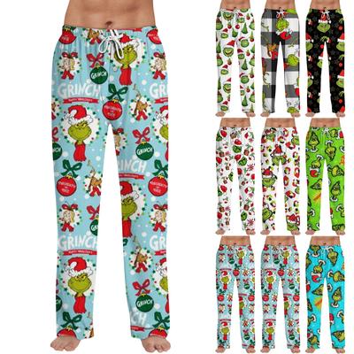 Men's Allover Printed Home Pants Sleeping Pajama Pants Long Pants Pajama Pants Yoga Pants