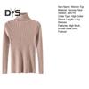 Women Knitted Base Top High Neck Long Sleeve Slim Shirt Solid Color Pullover Thin Sweater for Spring Autumn
