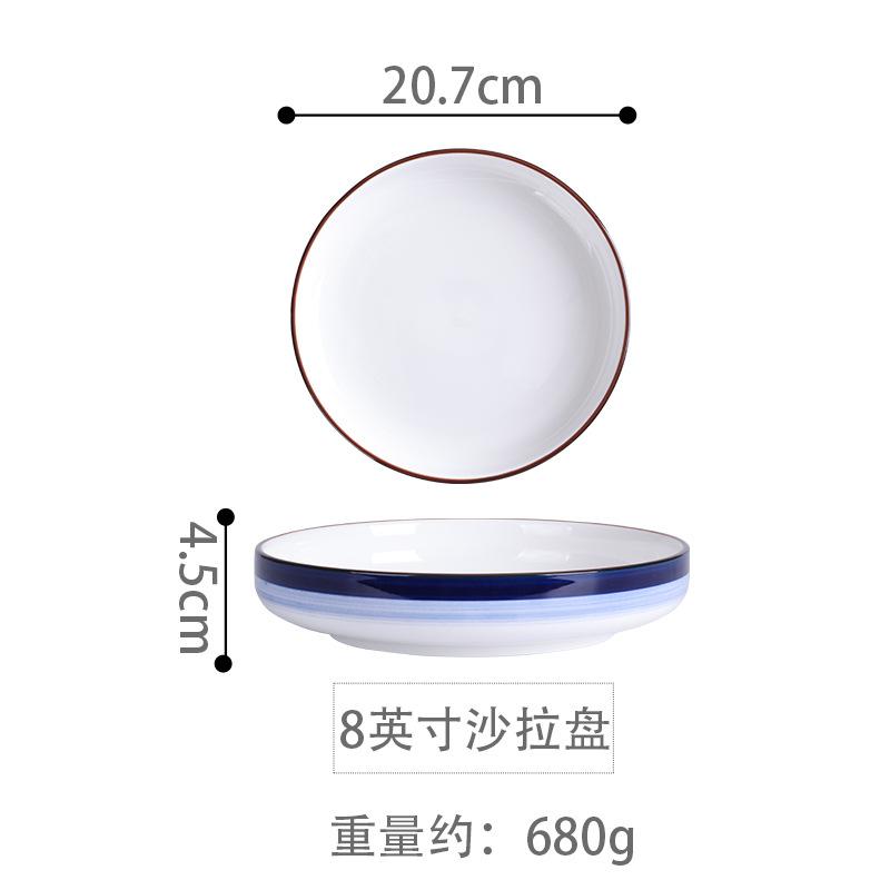 Ausverkauf, Handbemaltes, Farbverlauf Blau Keramikgeschirr