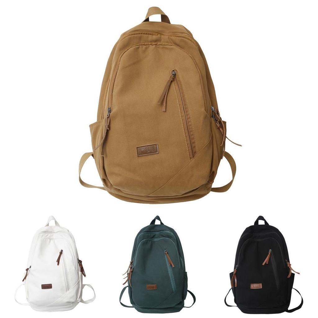 Einfacher einfarbiger Buchstaben-Dekorations-Schüler-Freizeitrucksack für den täglichen Gebrauch