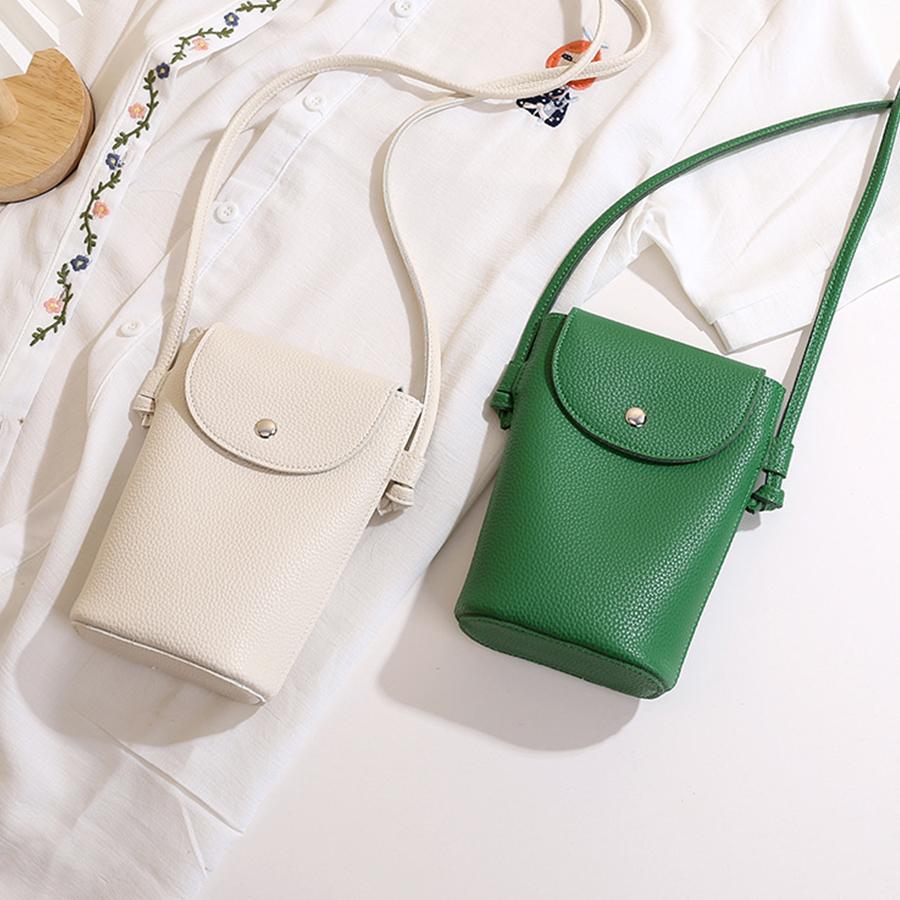 New Pu Leather Mobile Phone Bag Women's Small Flap Shoulder Crossbody Bag Daily Hasp Purse Casual Outdoor Travel Key Wallet Sac