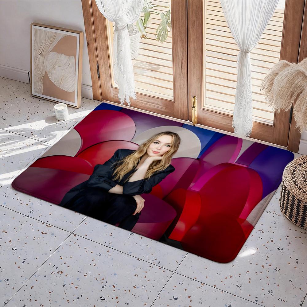 Actress J Jodie Comer Floor Mat Eco  Flannel Doormat Non Slip Odorless Indoor Floor Rug Soft Short Plush Home Mat