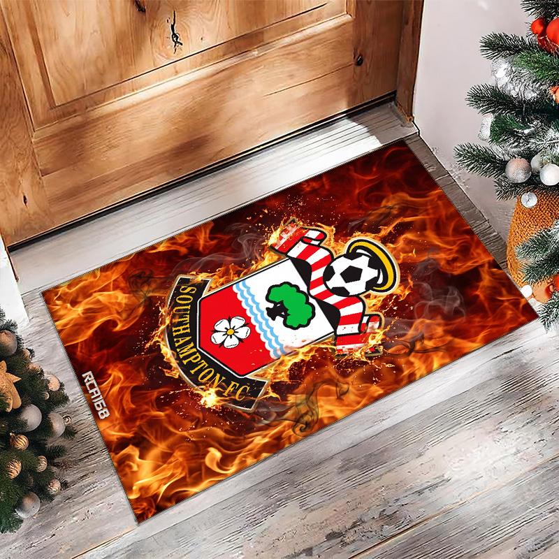 Tappeto in Velluto di Cristallo con Stampa del Southampton Football Club, Comodo Assorbente d'Acqua Antiscivolo per Pavimenti Interni