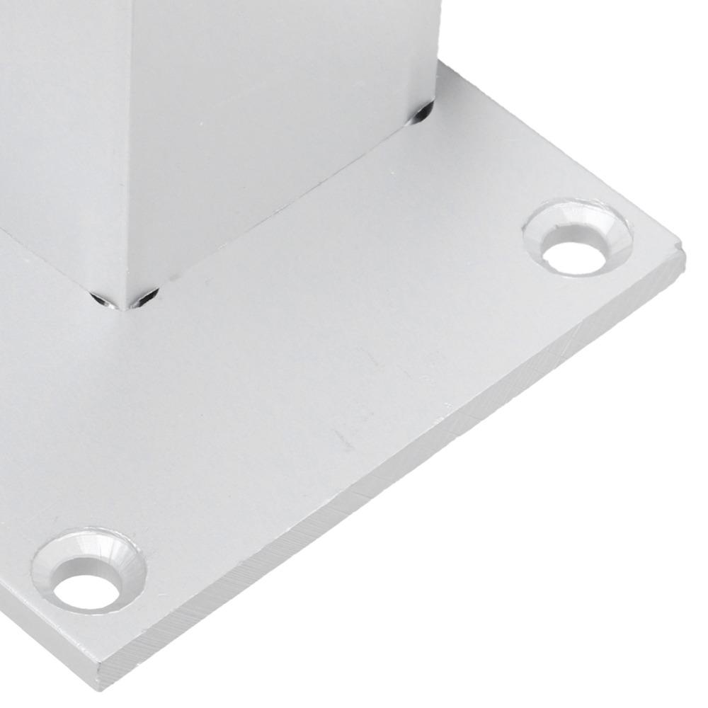 4pcs Wearresistant Aluminium Alloy Furniture Leg Square Silver Sofa Leg Adjustable Cabinet Foot Wardrobes
