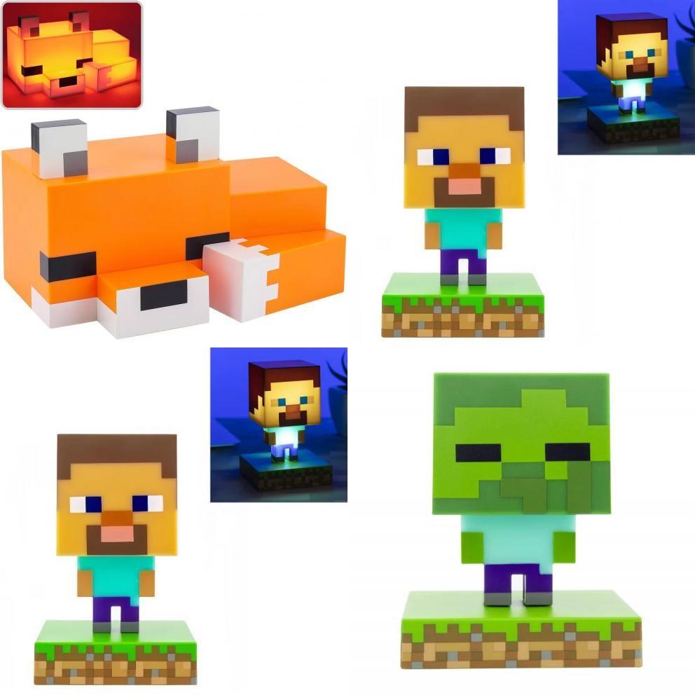 Minecraft 3d Character Night Light With Led Glow For Kids Bedroom Decor