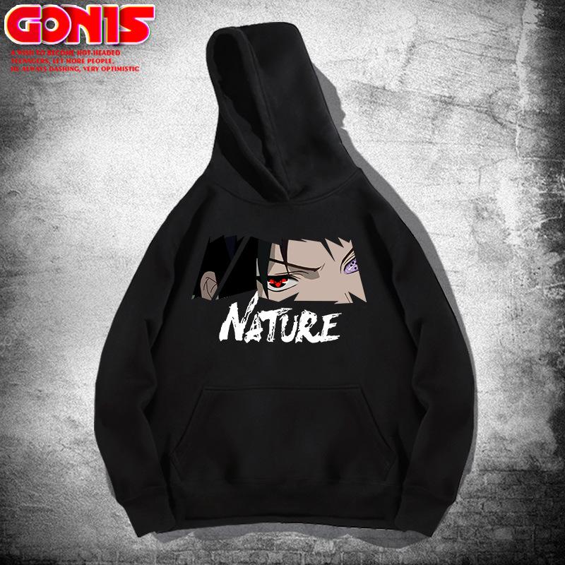 Trendy brand sweater men s hooded autumn and winter fleece thickened youth clothes animation joint student coat XXS