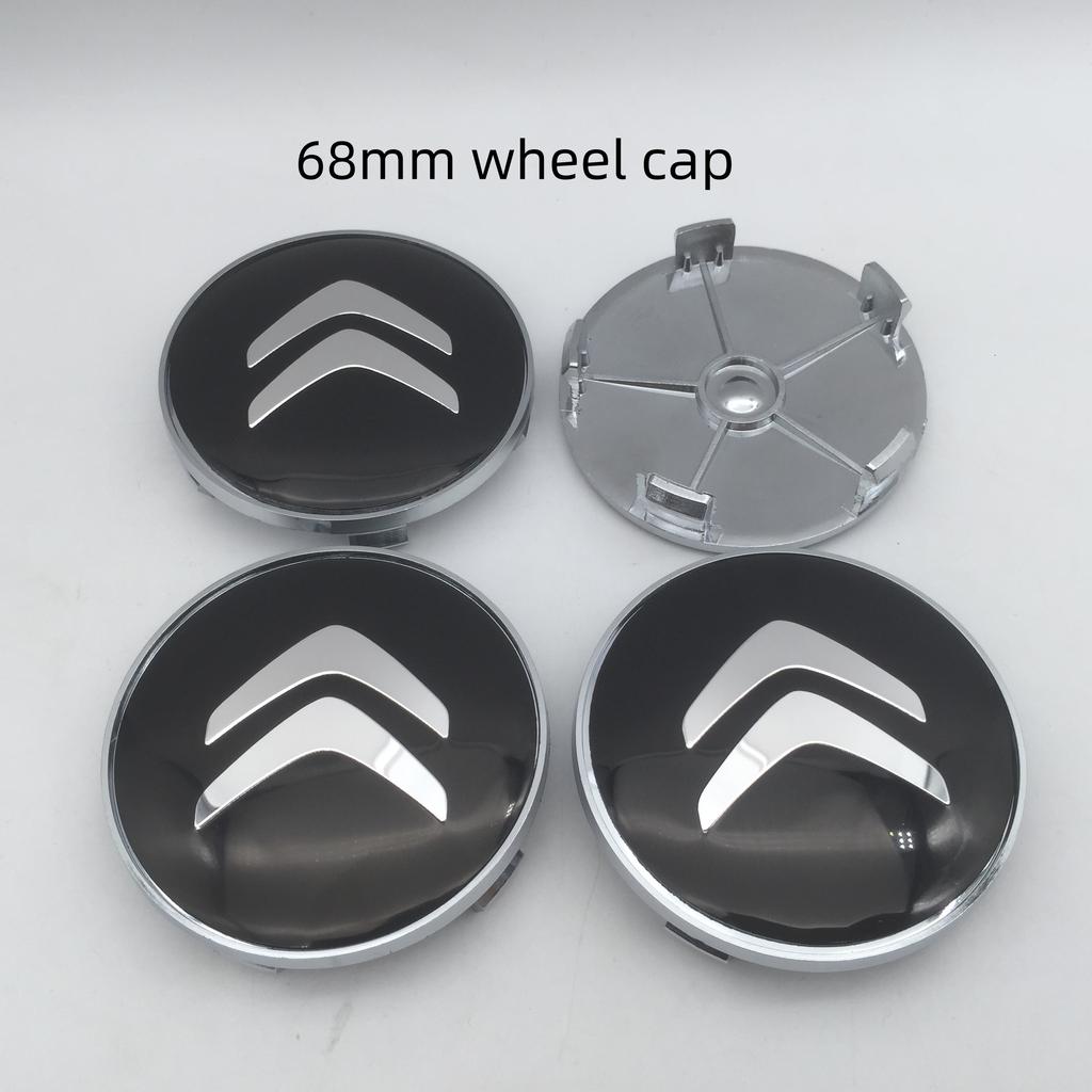 4pcs 3D For Citroen 56mm 60mm 68mm Car Emblem Wheel Hub Center Cap Badge Covers Sticker Decals Styling Accessories