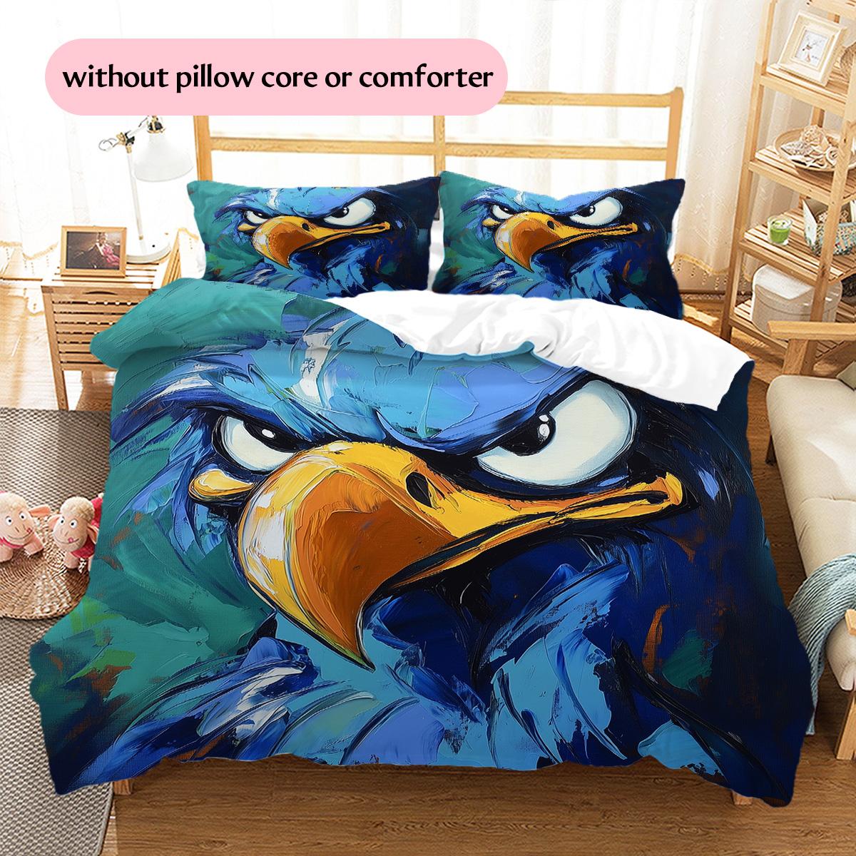

Blue eagle Pattern Bedding Quilt Set Quilt Cover Pillowcase Home Decoration Gift (1 * duvet cover + 2 * pillowcase, without core) 135x200cm