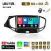 2Din 9" Android Carplay For LADA Vesta Cross Sport 2015-2019 Car Multimedia Player GPS Navigation Wifi Stereo Radio Head Unit With Frame 2+32GB