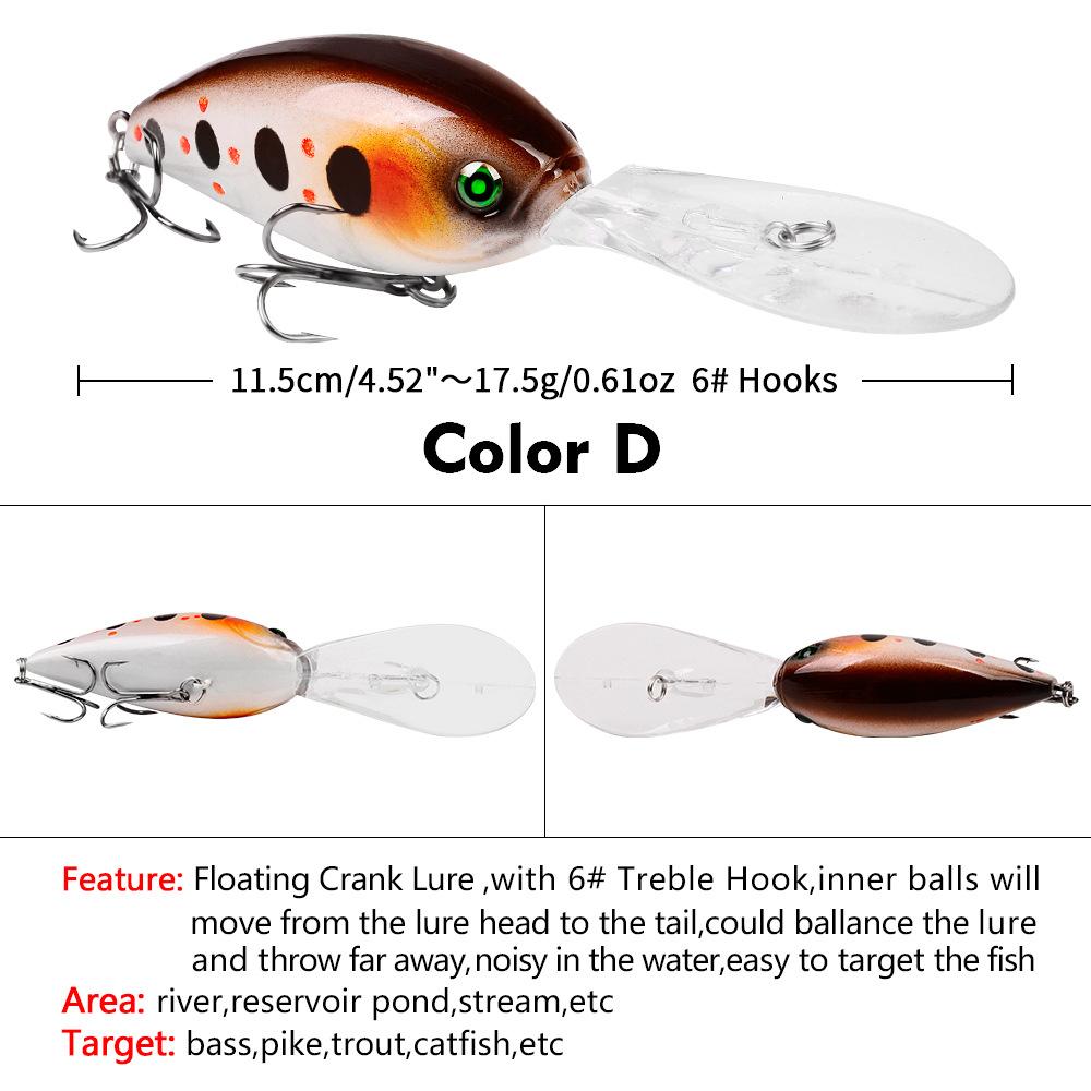 

New 18.5g bionic bait rock bait 110mm floating water Luya bait little fat plastic hard bait SC001