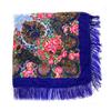 160*160cm Russian National Square Scarf Luxury Women Floral Print Ukrainian Shawl Retro Fringed Beach Travel Sunshade Shawls