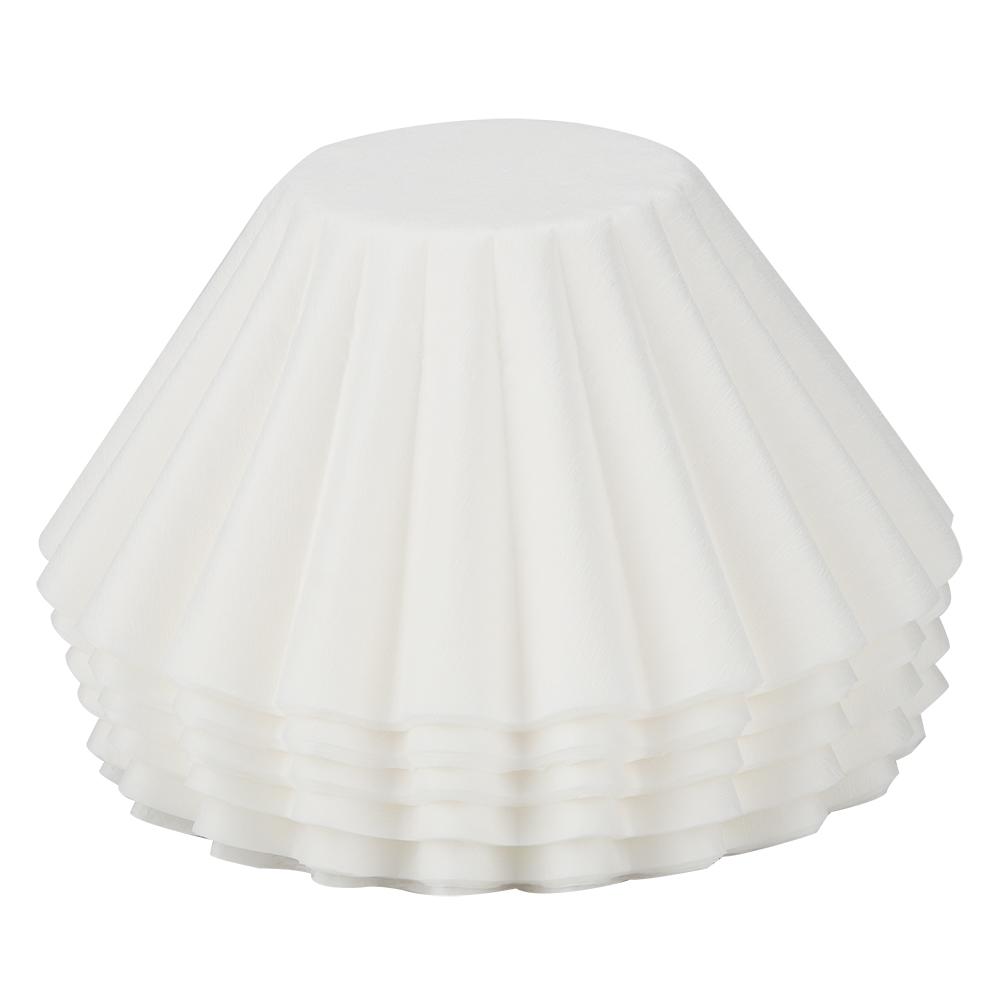 50Pcs Cake Cup Shaped Wavy Disposable Coffee Filter Paper Replacement for Coffee Making