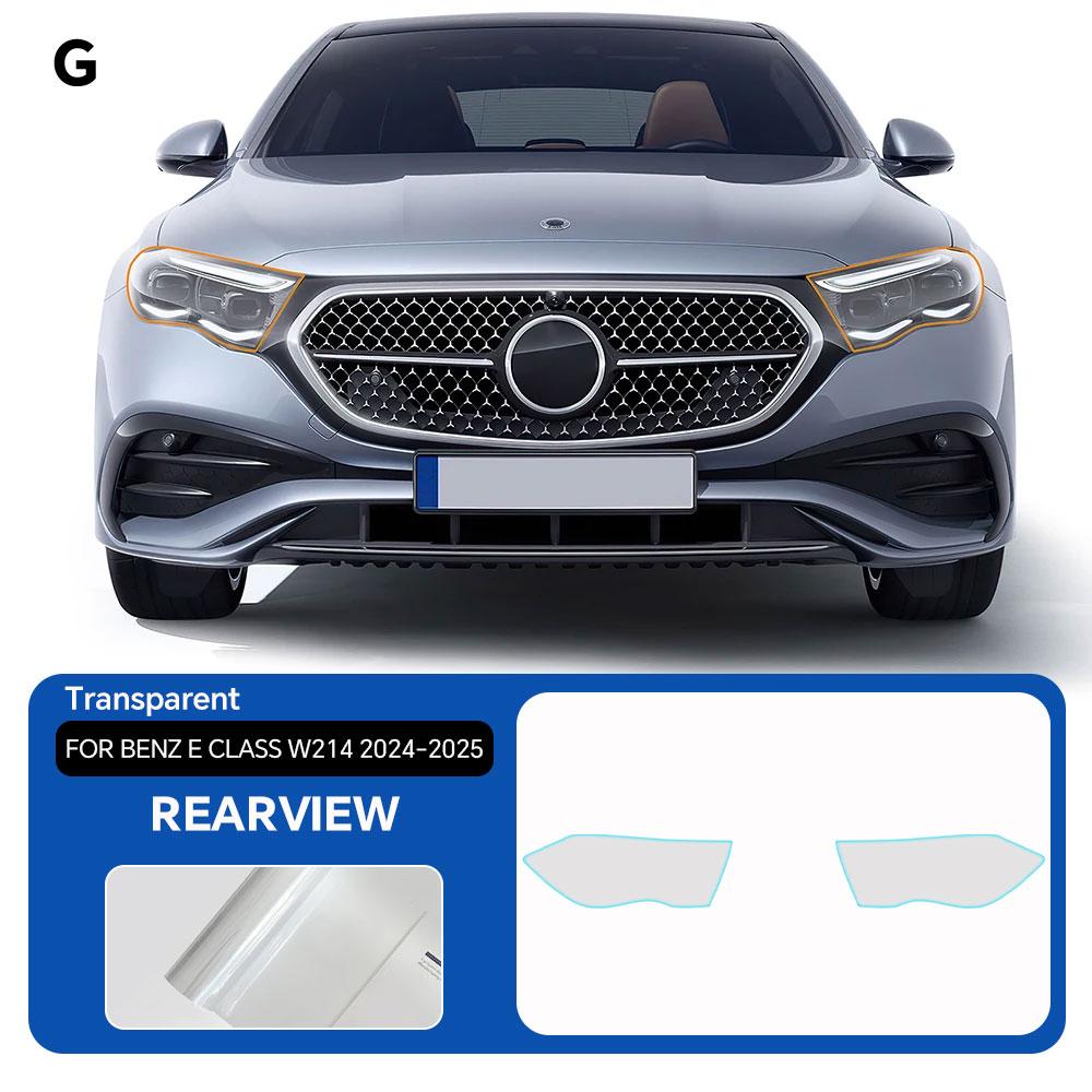 

For Mercedes Benz E Class W214 2024 2025 Headlight Rearview Taillight B Pillars Protection Film TPU Anti-scratch Pre-cut PPF Bra Transparent Film