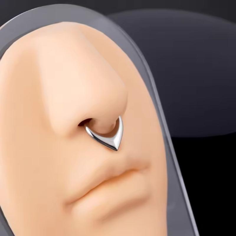 Easy To Wear Seamless Heart Nose Rings Piercing Nose Decors Comfortable Body Jewelry for Party and Daily Use