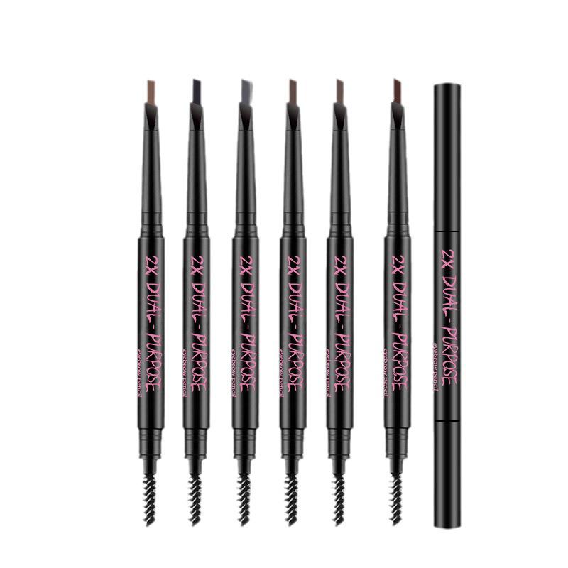 Heart Temptation Dual-Ended Eyebrow Pencil & Brush: Long-Lasting, Smudge-Proof, Waterproof, Sweat-Proof, Fade-Resistant Eyebrow Powder Cream.