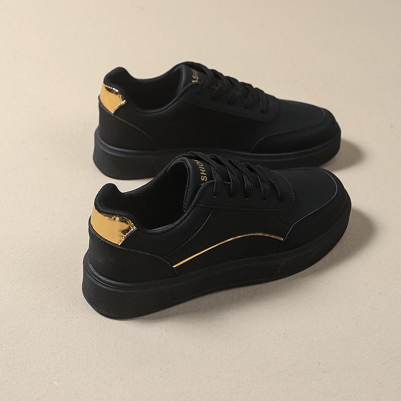 Foreign trade large size women's shoes fashion white shoes spring leather sports board shoes women's 2025 white versatile casual shoes