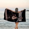 1pc Rammstein1 Beach Towel, Beach and Seaside Swimming Pool Equipment, Fashion Pattern, Rectangular, Travel Essentials