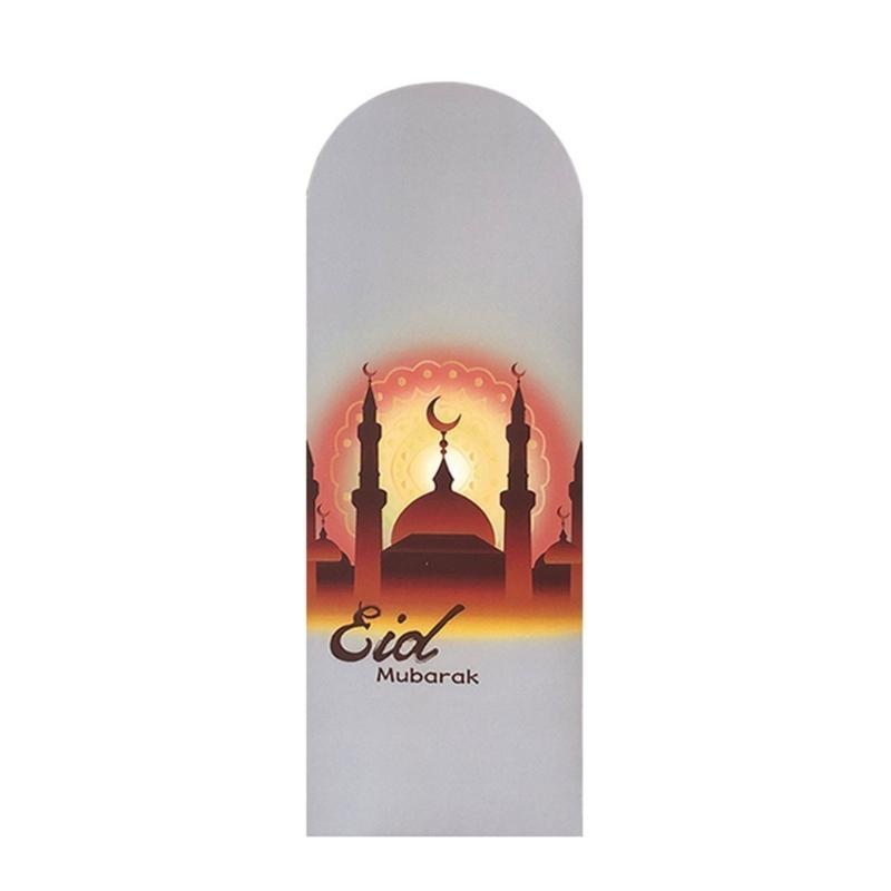 652F Ramadan Gift Card Holders Lucky Moon Green Red Bag Eid Envelope Blessing Lucky