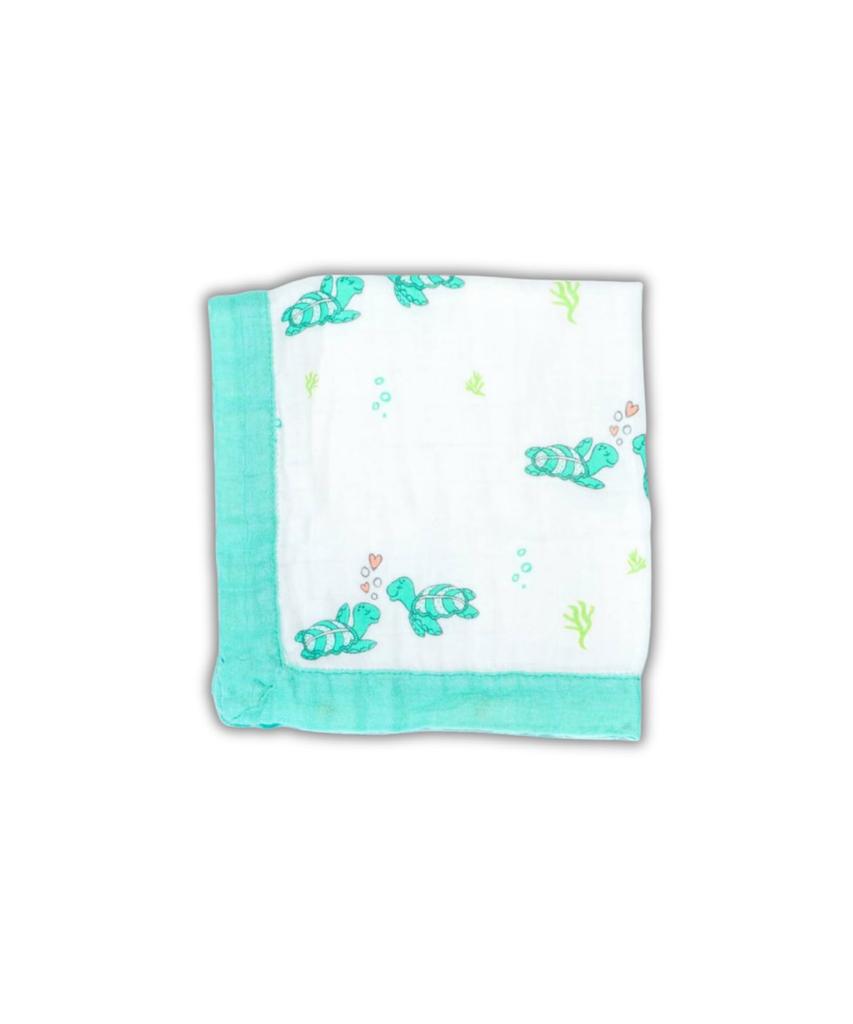 Coco Moon Blanket Honu Sea Turtle Print Ocean Creatures Hawaiian Baby Mini Blanket Silky Soft To the Touch (Coco Moon) [Security / Honi]