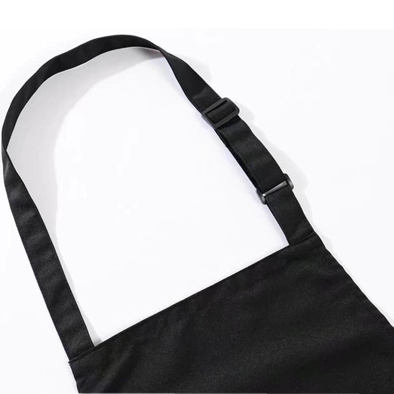 Extra Long Waterproof Oil-Proof Polyester-Cotton Apron with Adjustable Halter