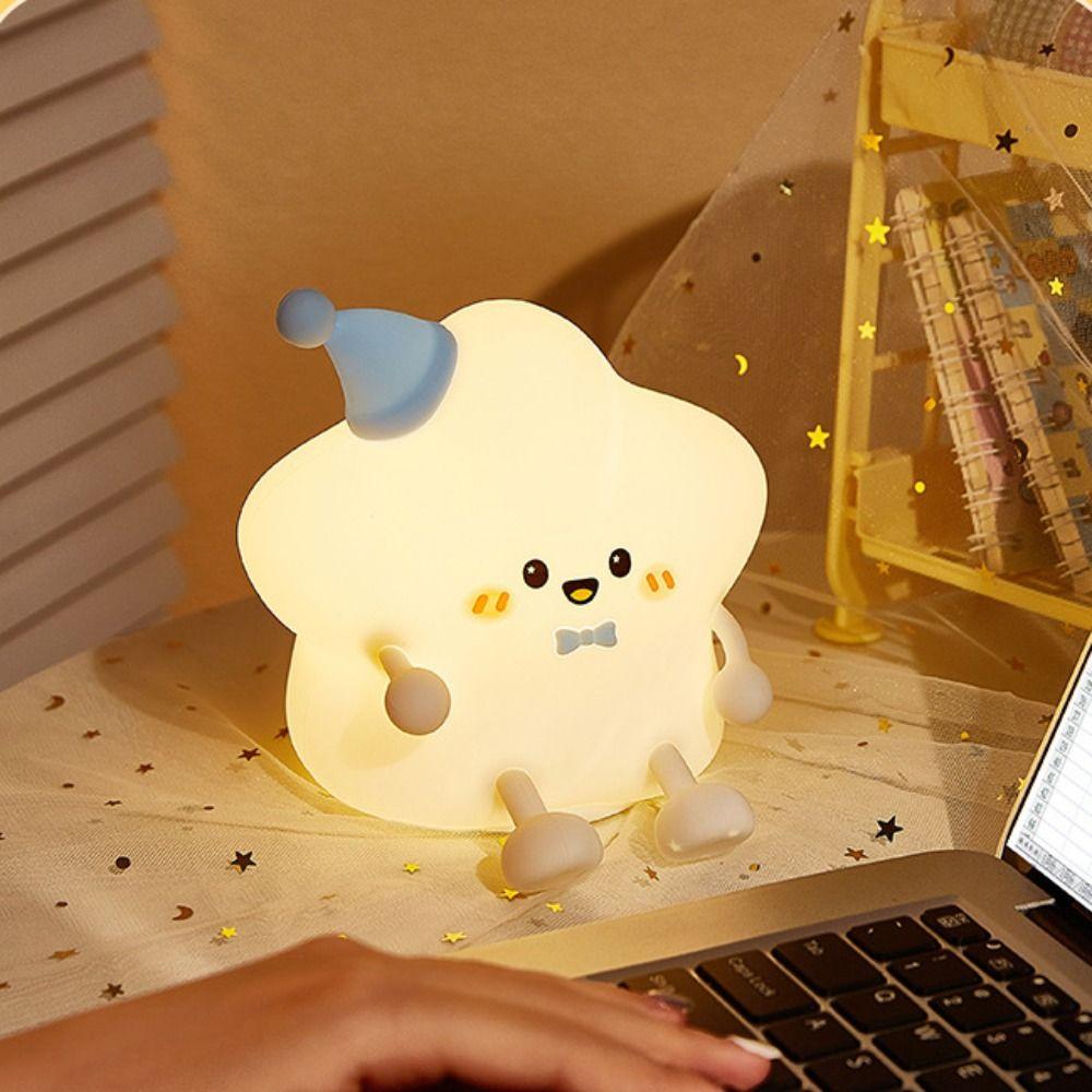 Soft Silicone Sleeping Lamp Colorful Light Bedside Light Cute Touch Table Lamp Kids Room