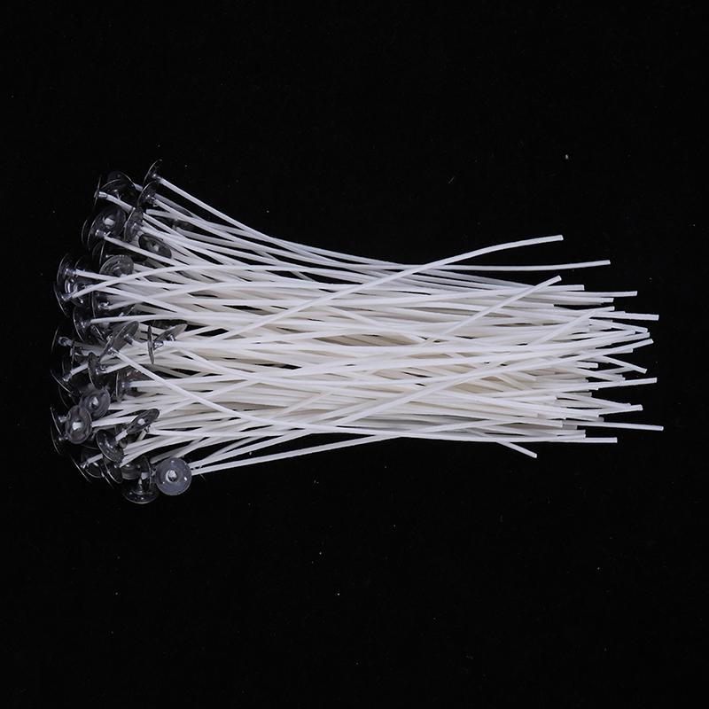 100Pcs Candle Wicks Cotton Core Waxed Wick With Sustainer For Candle Novelt