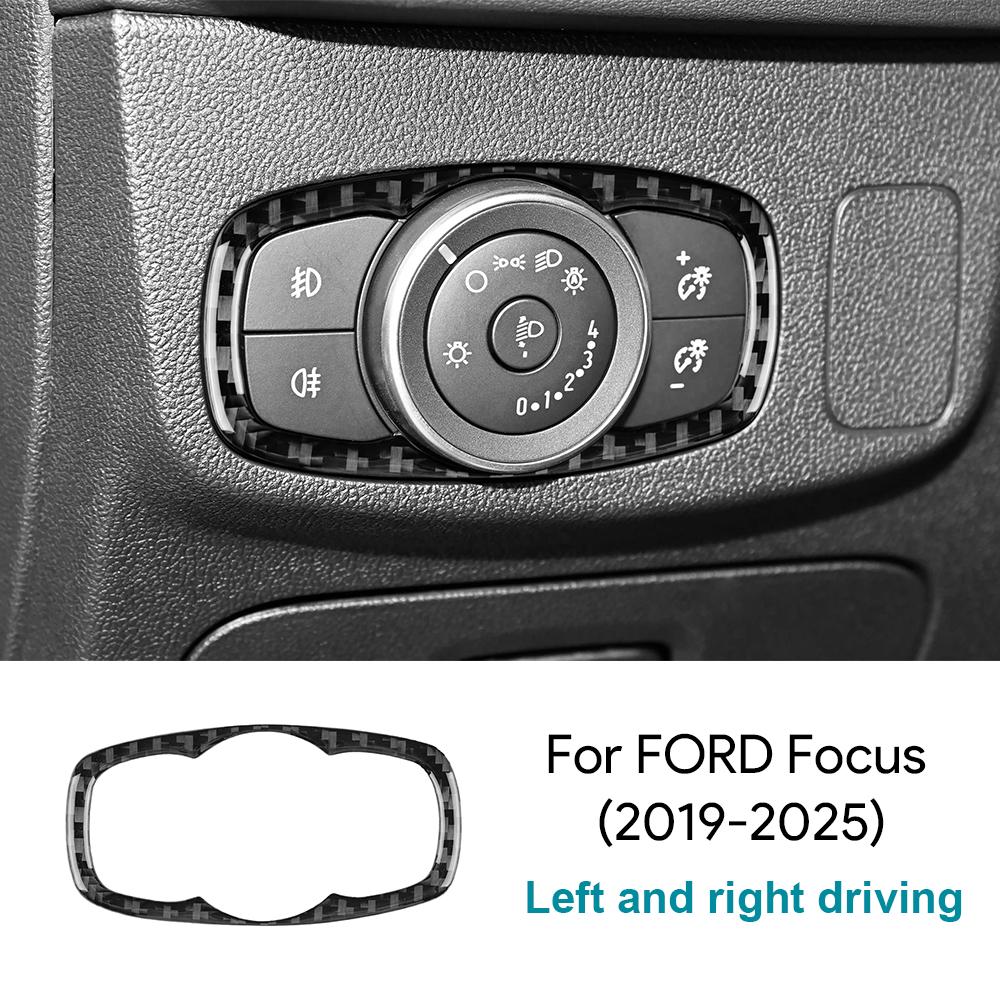 

Real Soft Carbon Fiber Sticker For Ford Focus MK4/Focus ST 2019 2020 2025 2025 2025 2025 2025 LHD RHD Car Headlight Switch Frame