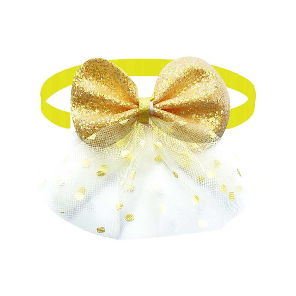 50/100PCS Dog Hair Bowties 2026 NEW Flash Skirt Trim Dog Bow Ties Grooming Pet Accessories Dog Neckties For Dogs Pets Grooming