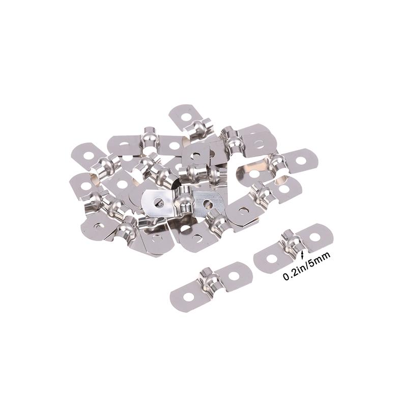 

20 шт. M5-20 Жесткий хомут для трубы Нержавеющая сталь 2 отверстия Кабельный U-образный кронштейн Хомут для трубы Для крепления трубы или кабеля Хомут-стремянка