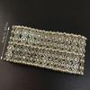Meier Damen Armband Retro Strass Elastisch Breit